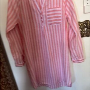 Martha Stewart Pink & White Striped Dress Small
